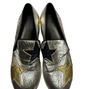 Stella McCartney Silver and Gold Star Athletic Shoes size 5.5